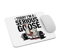 Divertida Sesión De Levantamiento De Pesas En El Gimnasio. Hoy Soy Un Ganso Serio. Mousepad Agradable Alfombrilla De Ratón Bordes Cosidos Alfombrilla De Escritorio para Pc Oficina Gaming 25X30Cm