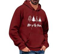 Divertida sudadera con capucha de Navidad para hombre, sudadera fea con estampado de árbol de Navidad, sudadera novedosa con estampado 3D, ajuste regular, cordón, manga larga, sudadera con capucha