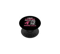 Divertida superviviente de cáncer de Mama Pink Ribbon Warrior Antisocial PopSockets PopGrip Adhesivo