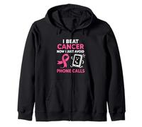 Divertida superviviente de cáncer de Mama Pink Ribbon Warrior Antisocial Sudadera con Capucha