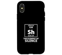 Divertida tabla periódica Sh The Element of Silence Humor Graphic Carcasa para iPhone X/XS