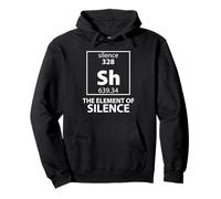 Divertida tabla periódica Sh The Element of Silence Humor Graphic Sudadera con Capucha