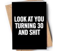 Divertida tarjeta de 30 cumpleaños para hombres o mujeres con sobre. Tarjeta de broma para alguien que cumple 30 años. Idea de regalo original y única para hijo, hija.