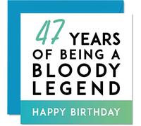 Divertida tarjeta de 47 cumpleaños para hombres y mujeres, con texto en inglés "Being A Legend", cuarenta y siete cuarenta y séptimo cumpleaños para él, ella, hermana, hermano, papá, mamá, tía, tío,