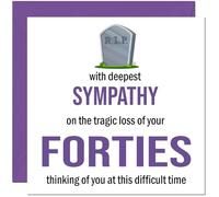 Divertida tarjeta de 50 cumpleaños - Sorry on the loss of your Forties - Bromas Humor Bday 50th Birthday Card Gift