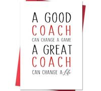 Divertida tarjeta de agradecimiento para hombres y mujeres, regalos de cumpleaños de jubilación para entrenadores de baloncesto, fútbol, lucha libre, un buen entrenador puede cambiar una vida