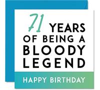 Divertida tarjeta de cumpleaños número 71 para hombres y mujeres - Ser una leyenda - Tarjeta de felicitación de 71 cumpleaños para él, su abuelo, abuela, niñera, papá, mamá, 145 mm x 145 mm, regalos