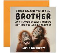 Divertida tarjeta de cumpleaños para hermano, tarjeta de cumpleaños con texto en inglés "Nothing You Can Do About It", tarjeta de cumpleaños divertida de hermana, hermano, hermano, regalo para él,