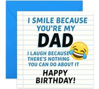 Divertida tarjeta de cumpleaños para papá - "Nothing You Can Do About It", regalo humorístico de cumpleaños para hombre, para él, diseño de broma tonta, interior en blanco con sobre
