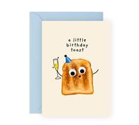 Divertida tarjeta de cumpleaños - Un pequeño brindis de cumpleaños - Bonita tarjeta de cumpleaños para él, ella, amigos o familia - Viene con divertidas calcomanías