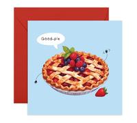 Divertida tarjeta de despedida - "Good-pie" lindo juego de palabras - Tarjeta de despedida, despedida o jubilación para compañeros de trabajo, compañeros de trabajo, mujeres, hombres, jefes