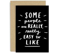 Divertida tarjeta de despedida para colegas, "Some People Are Really Easy to Like", tarjetas de amistad para él o ella, despedida Bon Voyage, nuevo trabajo, agradecimiento, tarjeta de 5 x 7 pulgadas