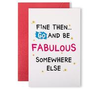 Divertida tarjeta de despedida para compañeros de trabajo, lindas tarjetas de despedida, tarjeta de jubilación humorística para colega, Crad, Go And Be Fabulous Somewhere Else