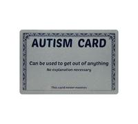 Divertida tarjeta de excusa, divertida tarjeta de broma de tamaño cartera, tarjeta de cartera con diseño humorístico, accesorio de broma con material resistente, tarjetas de broma para familiares