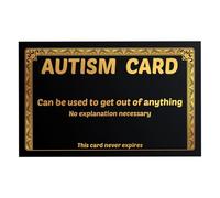 Divertida Tarjeta de Excusa para el Autismo, Tarjeta para el Autismo Divertidos Regalos para el Autismo en PVC del tamaño de una Cartera, Tarjeta de plástico para el Autismo (B#)