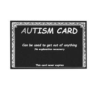 Divertida Tarjeta de Excusa para el Autismo, Tarjeta para el Autismo Divertidos Regalos para el Autismo en PVC del tamaño de una Cartera, Tarjeta de plástico para el Autismo (C#)