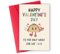Divertida tarjeta de San Valentín para él, novio, regalos traviesos del día de San Valentín para hombres, tarjeta romántica para novio, novia, Vday, To The Only Meat for My Taco