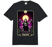 Divertida Tarjeta de Tarot Sentadillas Gimnasio ocultismo Entrenamiento Fitness Comfort Colors Adult Heavyweight T-Shirt
