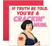 Divertida tarjeta para el día de la madre, tarjetas de cumpleaños humorísticas para mamá, humor de Gavin y Stacey, diseño de "Truth be Told Ness", interior en blanco