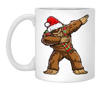 Divertida taza de café con diseño de gorila de Papá Noel, Navidad, Sasquatch, para la oficina en casa