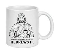 Divertida taza de café de cerámica cristiana de Jesús, regalo de cumpleaños para amigos, compañeros de trabajo, versículo bíblico, taza de fe