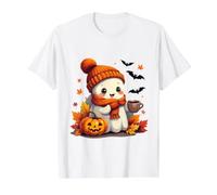 Divertida Taza de café Fantasma para Beber Halloween Ghost Coffee Lover Camiseta gráfica económica, Hombre, Blanco, XL