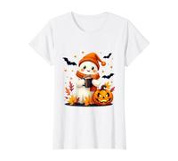 Divertida Taza de café Fantasma para Beber Halloween Ghost Coffee Lover Camiseta gráfica económica, Mujer, Blanco, L