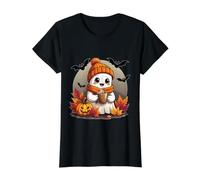 Divertida Taza de café Fantasma para Beber Halloween Ghost Coffee Lover Camiseta gráfica económica, Mujer, Negro, XS