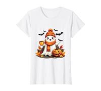 Divertida Taza de café Fantasma para Beber Halloween Ghost Coffee Lover Camiseta gráfica económica, Mujer, Blanco, XS