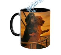 Divertida taza de café - Taza de cerámica de 325 ml para parejas, agarre cómodo y romántico, taza de agua para cumpleaños, San Valentín, boda, hogar, oficina, escuela, té, de leche