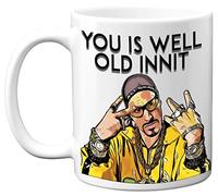 Divertida taza de cumpleaños de Ali G para hombres y mujeres, con texto en inglés "Well Old Innit", regalo de cumpleaños para amigos, tazas de café de cerámica de 11 onzas, taza de broma de humor