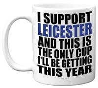 Divertida taza de fútbol de regalo para los fanáticos de Leicester, taza de fútbol de Footy, taza de broma de Navidad, cumpleaños, regalos para hijo, papá, hermano, tío, colega, amigo, primo, primo