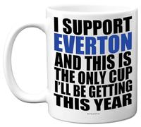 Divertida taza de fútbol de regalo para los fans del Everton - Taza Footy Only - Taza de broma de Navidad, cumpleaños, regalos para hijo, papá, hermano, tío, colega, amigo, primo, primo, 325 ml, taza
