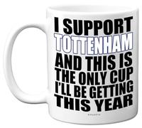 Divertida taza de fútbol de regalo para los fans del Tottenham, taza Footy Only - Taza de broma de Navidad, cumpleaños, regalos para hijo, papá, hermano, tío, colega, amigo, primo, taza de cerámica de