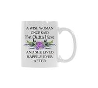 Divertida taza de jubilación para mujeres, una mujer sabia una vez dijo que estoy fuera de aquí, para mamá jubilada, día de la madre, mujeres, esposa, hermana, tía, profesores, compañeros de trabajo