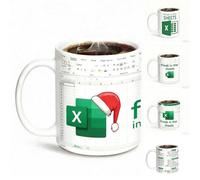 Divertida Taza de Oficina | Freak in The Sheets | Edición Navideña de Excel con Diseño de Sombrero de Papá Noel | Taza de Noveldad para el Trabajo | Regalo para Empleados de Oficina, Regalos de