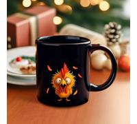 Divertida taza de pollo de 11 onzas - Taza de meme de gallo gritando, taza de café de gallina loca, regalo de humor de animales de granja para amigos, amantes de las fiestas y compañeros de trabajo