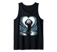 Divertida Temporada Espeluznante Fantasma Cara aterradora Halloween Camiseta sin Mangas