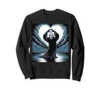 Divertida Temporada Espeluznante Fantasma Cara aterradora Halloween Sudadera