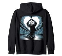 Divertida Temporada Espeluznante Fantasma Cara aterradora Halloween Sudadera con Capucha