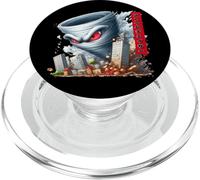 Divertida tormenta de tornados Que persigue al Monstruo Kaiju, Cazador de tormentas PopSockets PopGrip para MagSafe