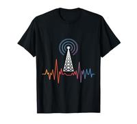 Divertida Torre de Radio Latido del corazón Ondas de señal Camiseta