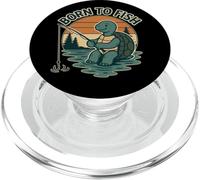 Divertida Tortuga Pesca Retro Puesta del Sol PopSockets PopGrip para MagSafe