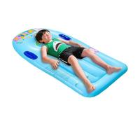 Divertida tumbona acuática: almohadilla de natación inflable para niños, flotador de PVC fácil de inflar con válvula de seguridad, cómoda alfombra de piscina para relajarse, juguete flotante con diseñ