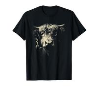 Divertida Vaca de Las Tierras Altas, diseño de Pipa de Fumar Retro Camiseta