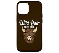Divertida Vaca Escocesa de Las Highlands de Wild Hair Don't Care Carcasa para iPhone 12/12 Pro