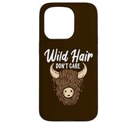 Divertida Vaca Escocesa de Las Highlands de Wild Hair Don't Care Carcasa para iPhone 15 Pro