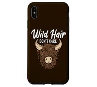 Divertida Vaca Escocesa de Las Highlands de Wild Hair Don't Care Carcasa para iPhone XS MAX