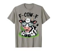Divertida Vaca Fresca con Gafas de Dibujos Animados de Animales para Hombres, Mujeres y niños Camiseta