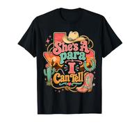Divertida Vaquera paraprofesional Occidental Que es para I Can Tell Camiseta
